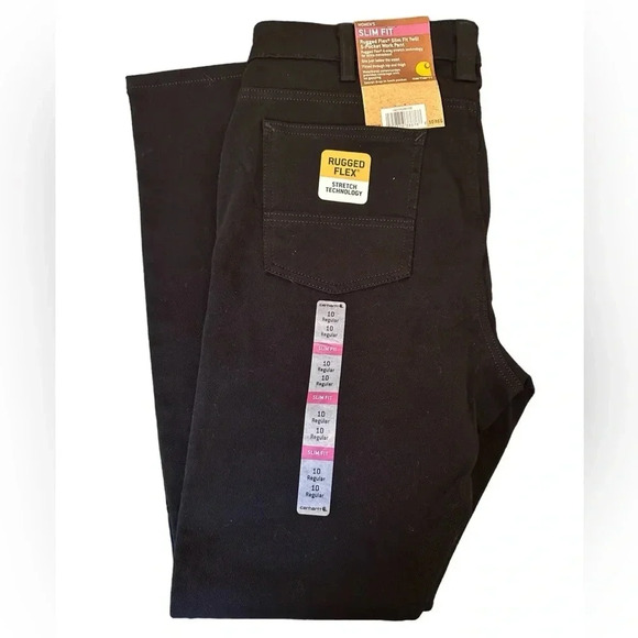 Carhartt Women’s Rigged Flex Slim Fit Twill 5 Pocket Work Pants - Picture 4 of 6